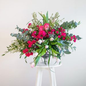 Pink loose flower arrangement