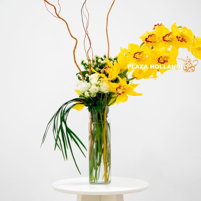 A elegant flower with vase