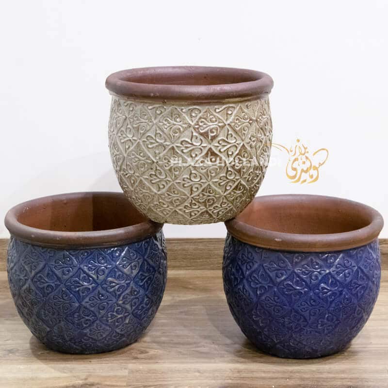 Three plant pots