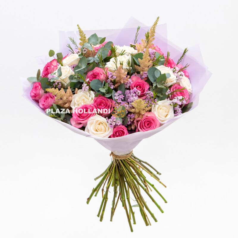 mixed pink flower bouquet