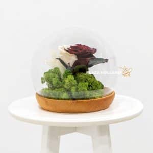 Qatar themed Rose Amor in a Glass bowl | Plaza Hollandi
