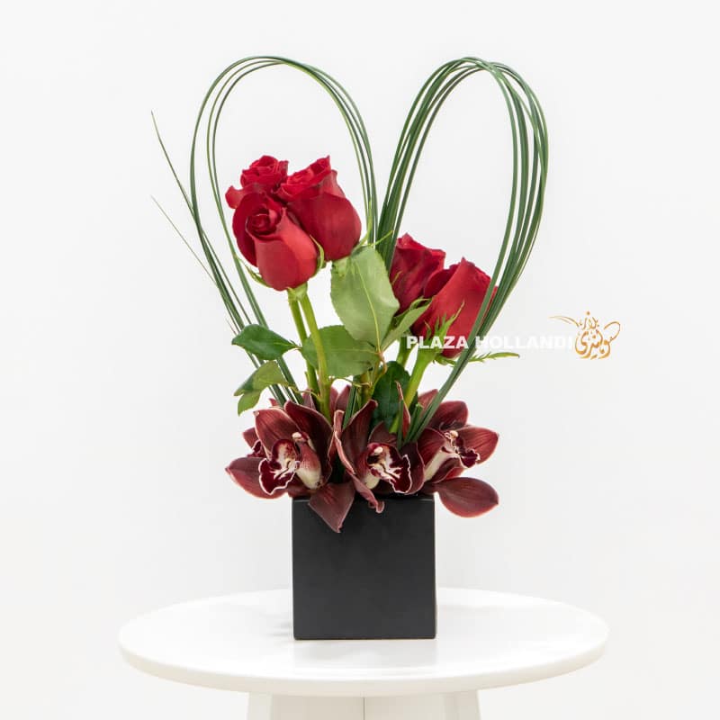 Heart-shaped flower arrangement