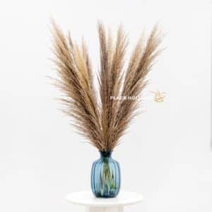 Pampas grass in a blue vase