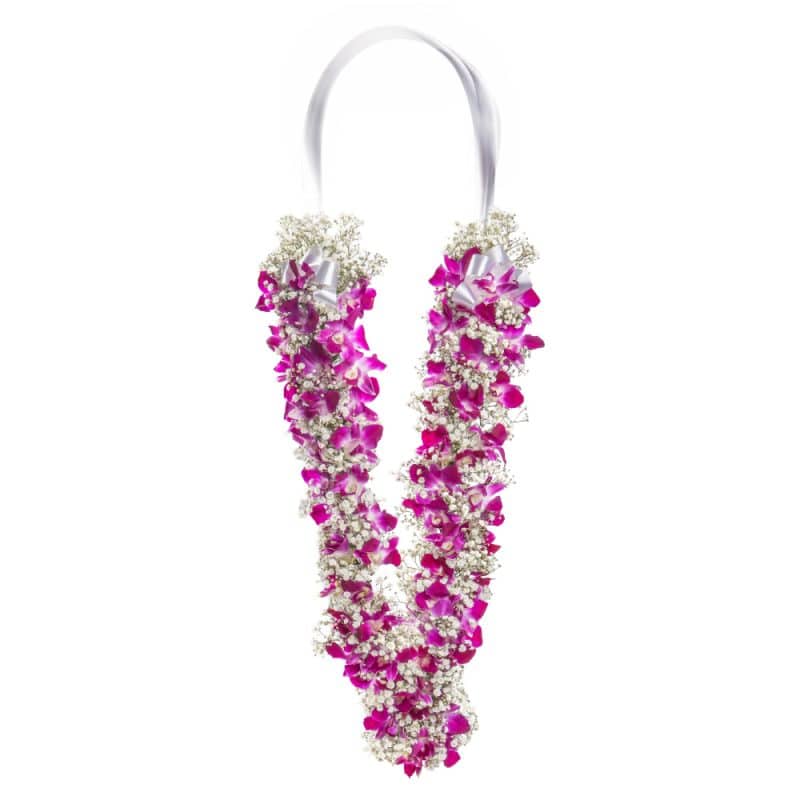 Orchid and Gypsophila Floral Garland
