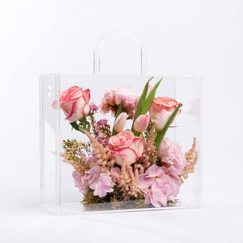 Peony and Tulips Perfection Clear Box