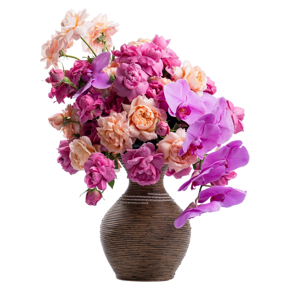 Au 01.jpf Orchid & Baby Rose in a Pot