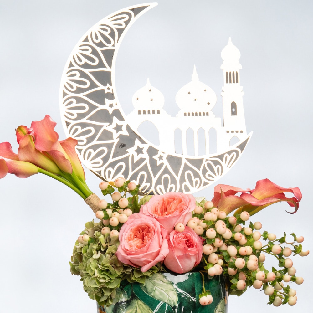 23.2 Crescent Garden of Pink Calla Lilies and Roses