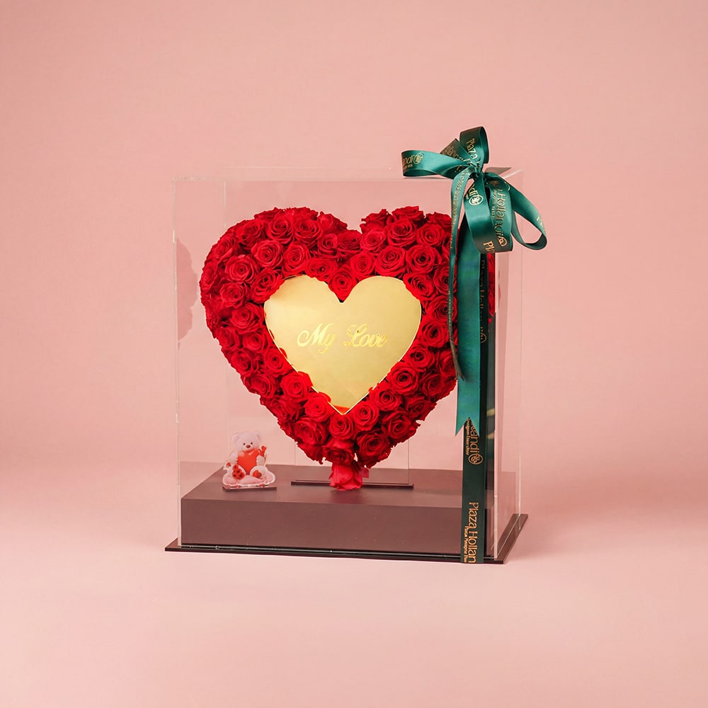 20-1-1.jpg Preserved Floral Display with Teddy Day Tag
