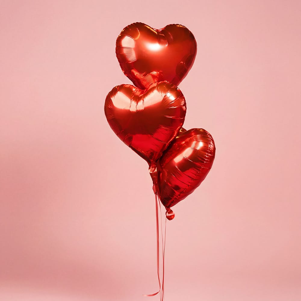 51-1-1.jpg Heart shape 3-Red Balloon Helium Set