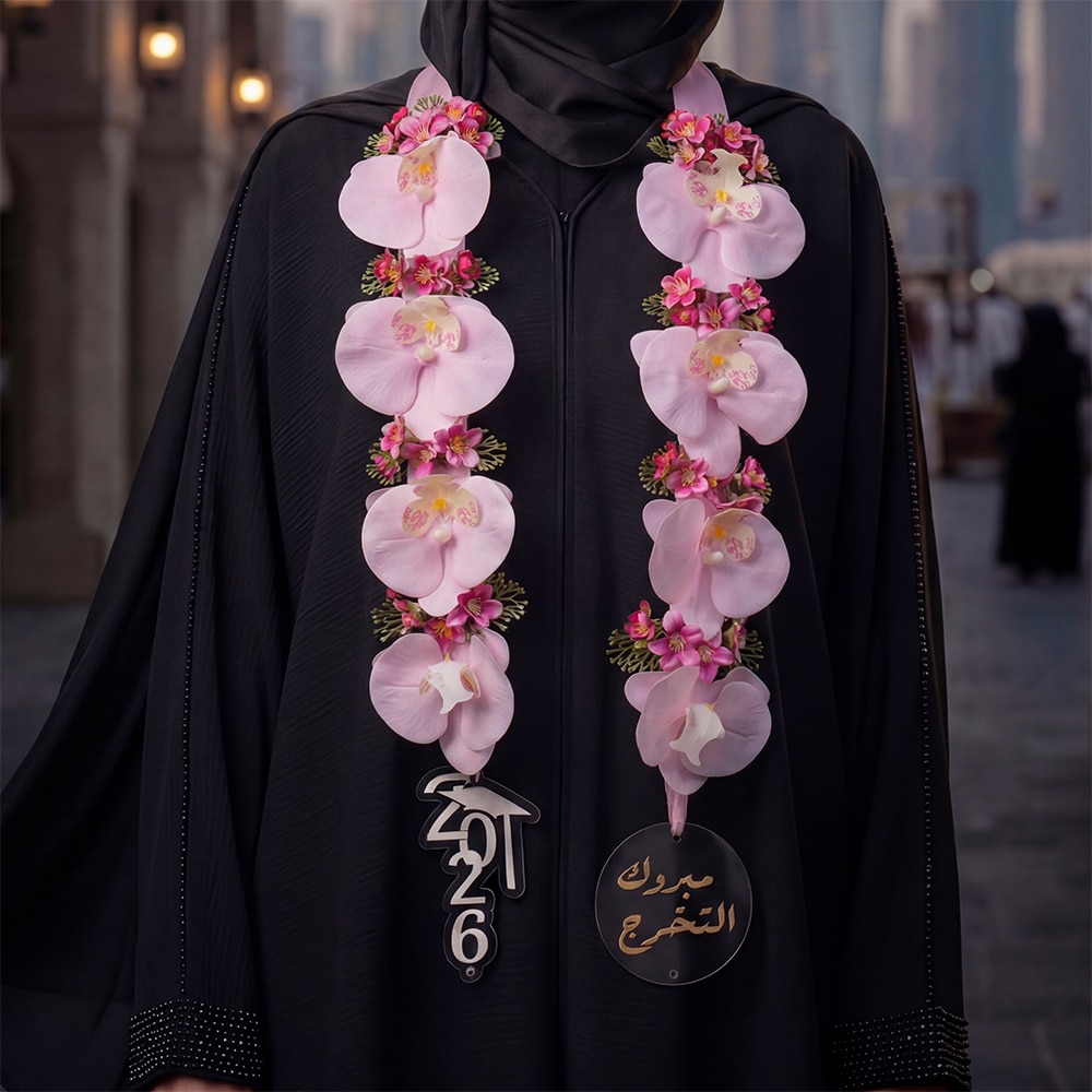 03 Artificial Pink Orchid Graduation Lei with 2026