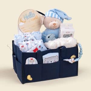 Welcome Baby Boy Newborn Hospital Hamper with Personalized Essentials Qatar