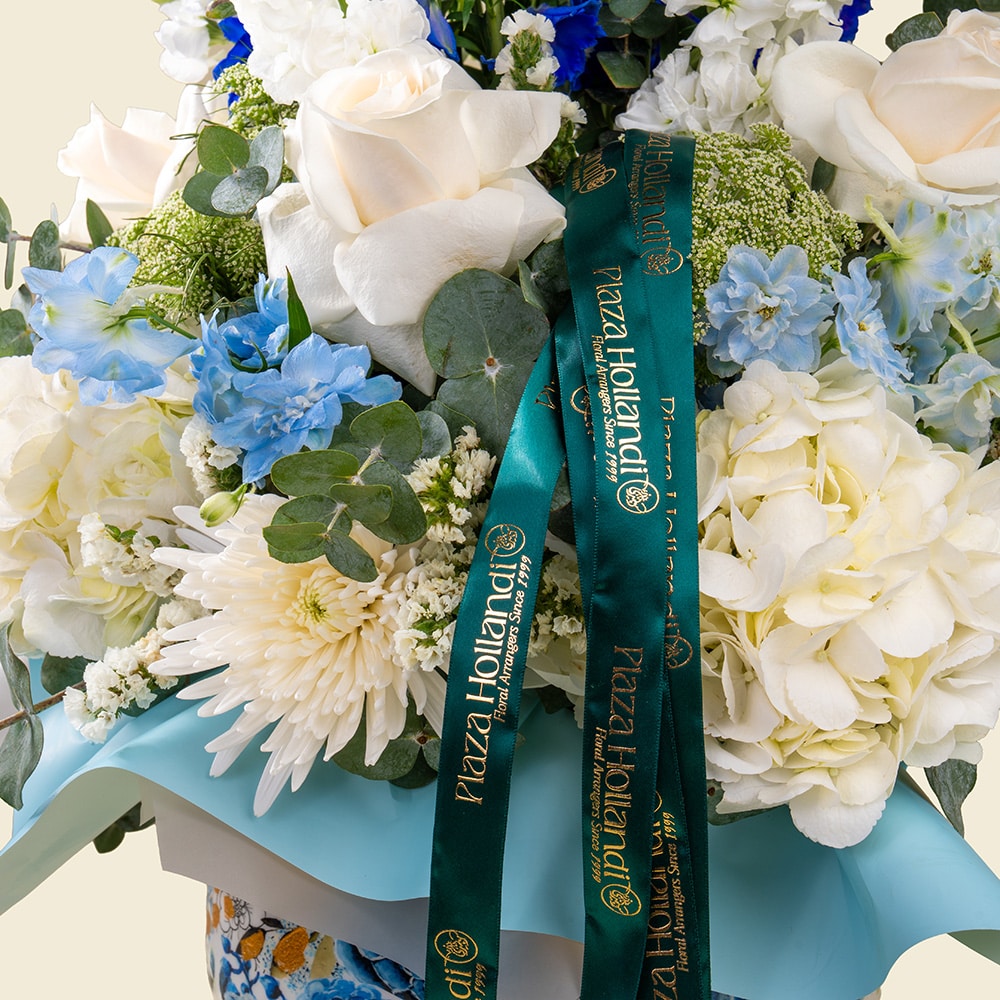 24.4 Premium Baby Boy Keepsake Basket with Roses & Personalized Essentials