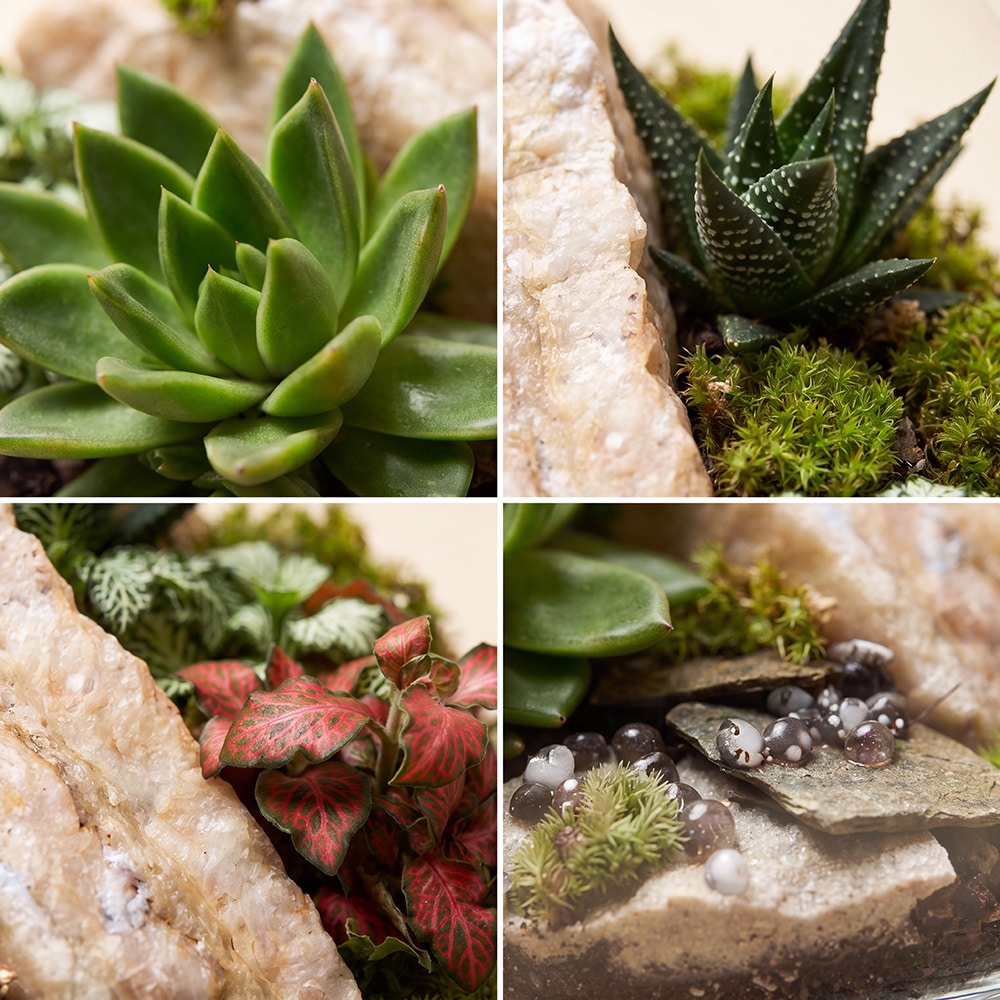 3.2 Crystal Oasis Succulent Terrarium